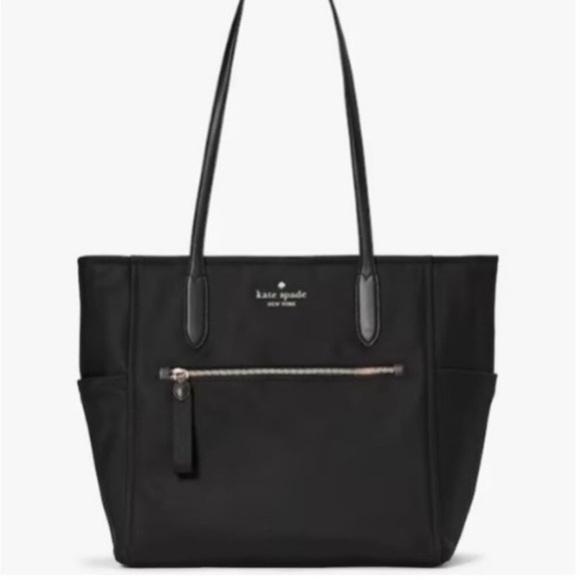 EUC kate spade Chelsea Large Nylon Tote Bag Black - Picture 2 of 15